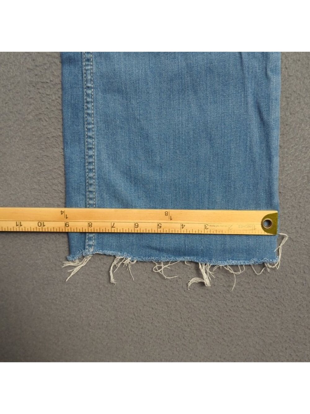 Kimes Ranch Jeans Women's 4x34 Fits 29x30 Blue Lola Trouser Flare Leg Raw Hem - Picture 9 of 13